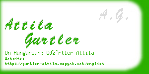 attila gurtler business card